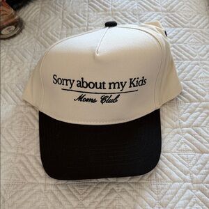 Kenz Kustoms Black and White 'Sorry About My Kids' Cap